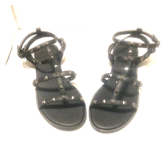 Black studded gladiator sandals - Picture 4 of 8